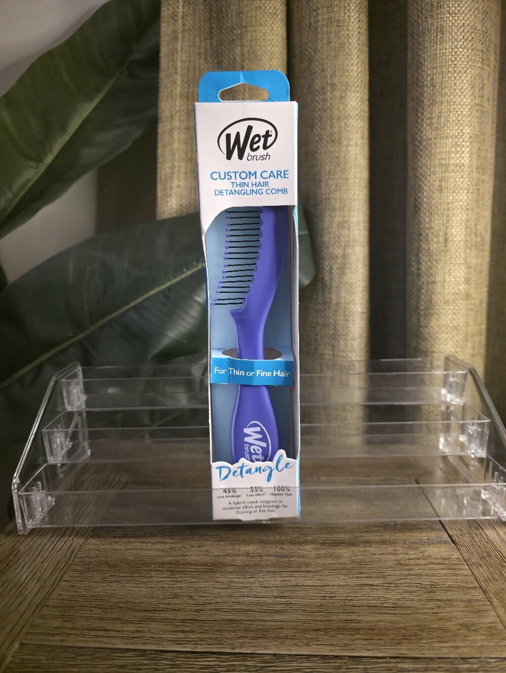 Custom Care Thin Hair Detangling Comb - Purple